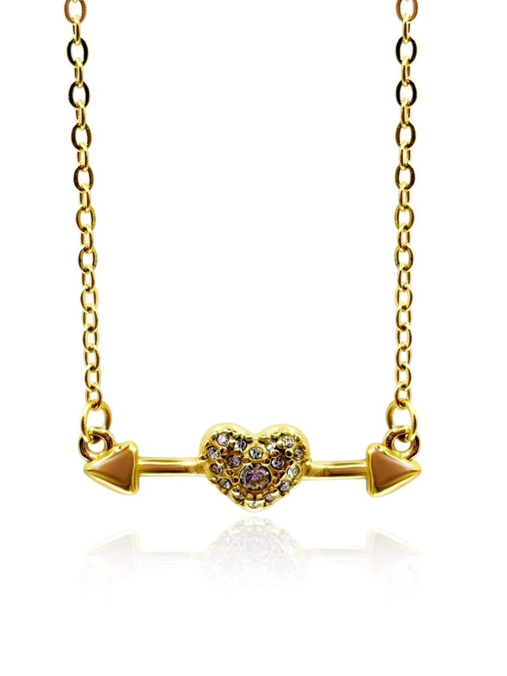 18k gold plated Bonded Arrows necklace